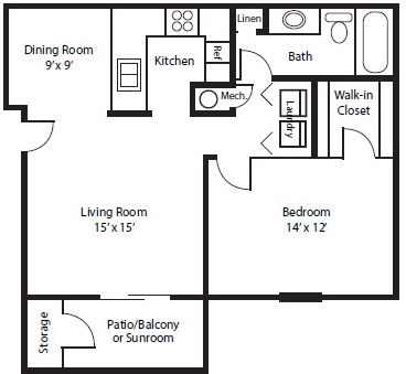 1BR/1BA - Magnolia Place at Stockbridge