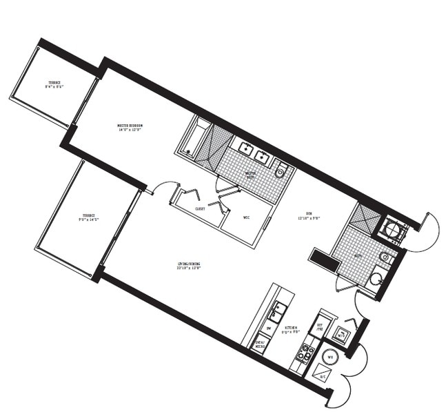 1BR/2BA - 900 Biscayne