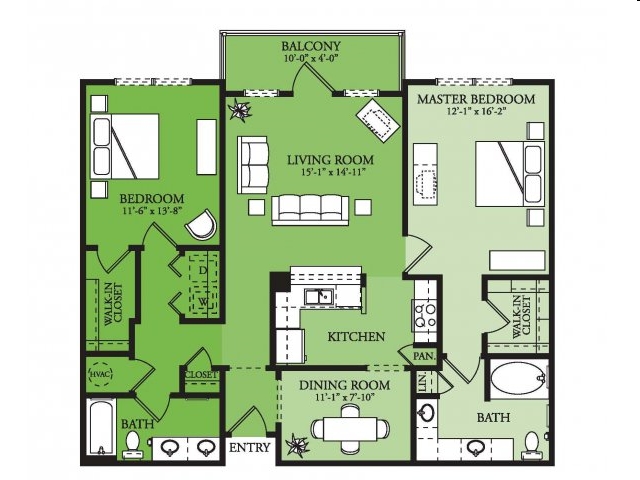 2BR/2BA - The Element