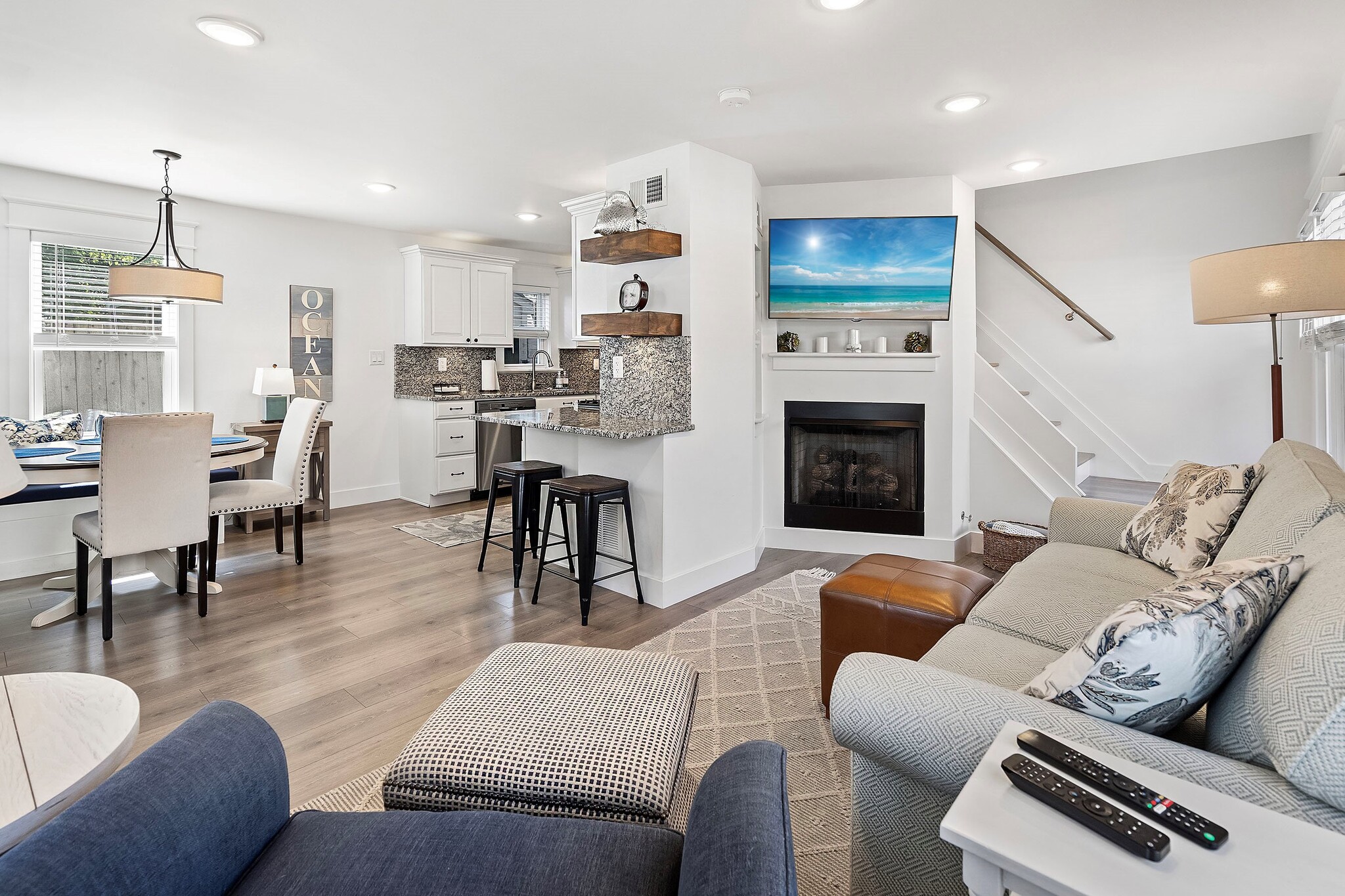 Family Room with Fireplace - 205 10th Ave