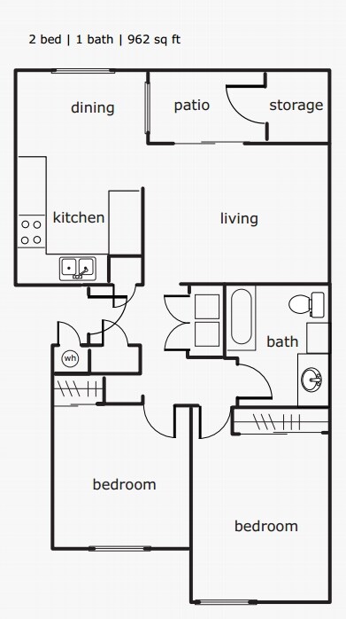 2BR/1BA - The Hunt Club