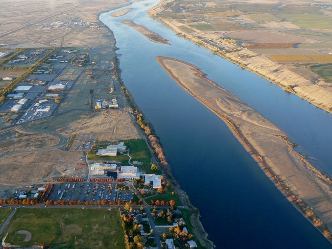 The Brelsford Vineyards Apartments - Aerial View Showing Columbia River - The Brelsford Vineyards Apartments