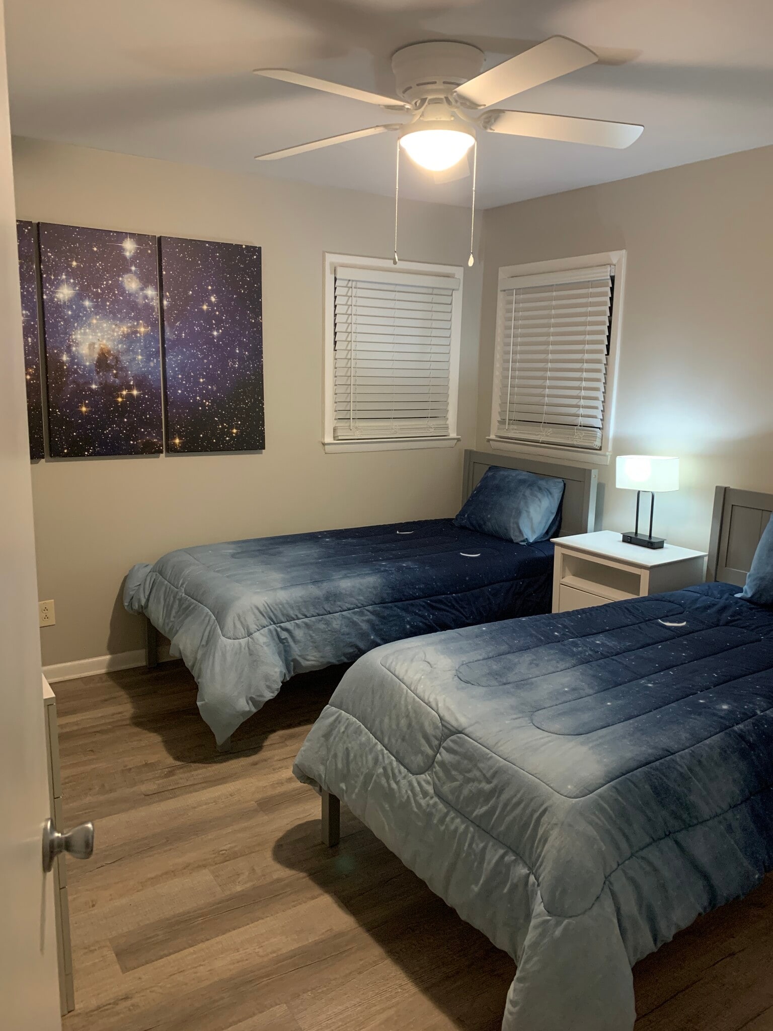 NASA themed twin BR w/space wall art - 702 N Lee St