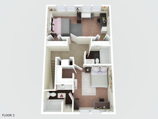 3x3 Floorplan 2nd floor(upstairs) - Eighteen18