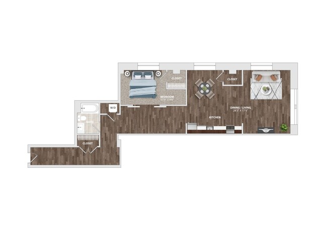 Explore the sophisticated layout of your future home. - The Harriet Apartments