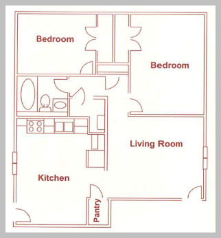 Floorplan - Brittany and Park Apartments