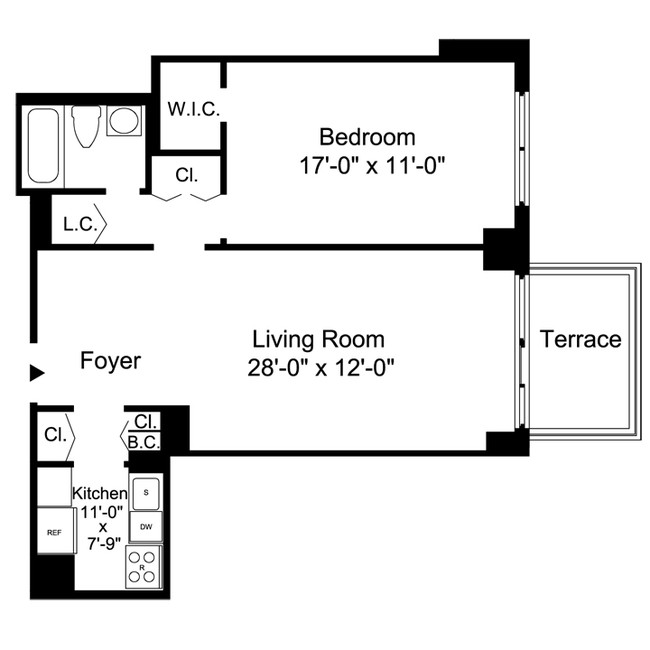 1BR/1BA - The Somerset