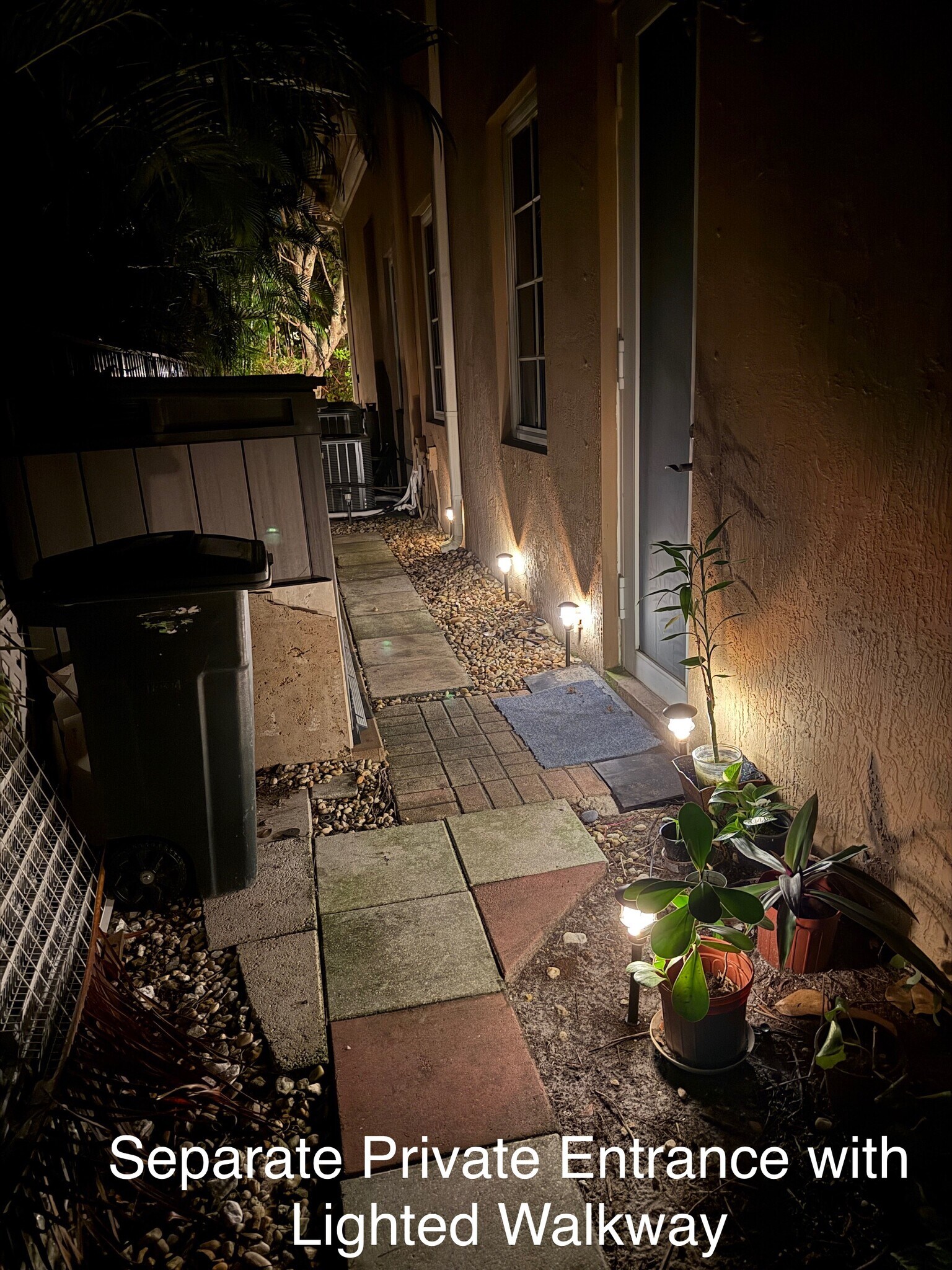 Outside Walkway with Lighting - 17701 Circle Pond Ct