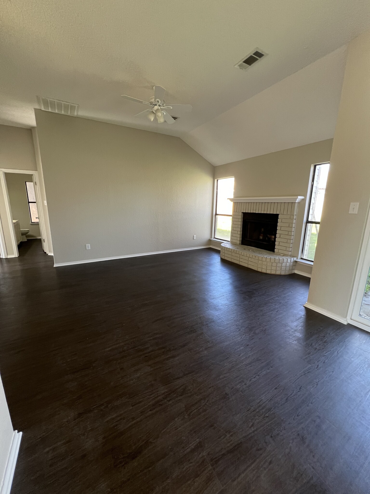 Fireplace in living room - 2303 Cactus Dr