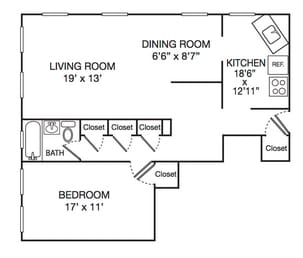 1BR/1BA - The Meridian