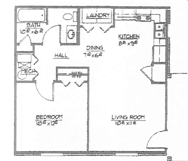 1BR/1BA - Pine Grove Apartments