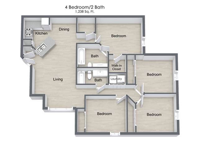 Floorplan - Lake Weston Point Apartments