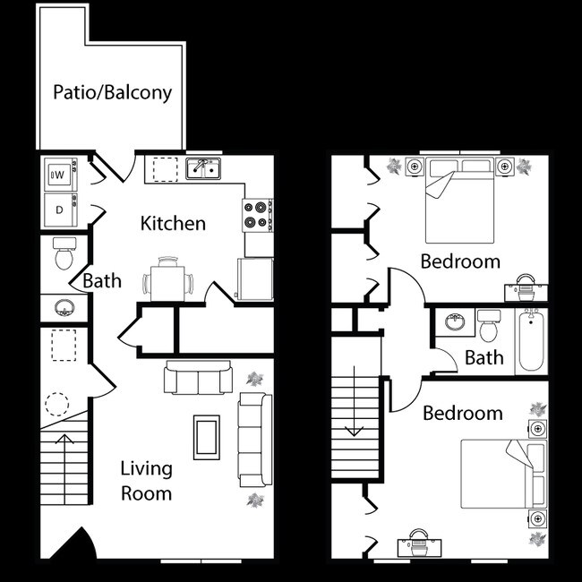 2BR/1.5BA - Bethlehem Woods Apartments