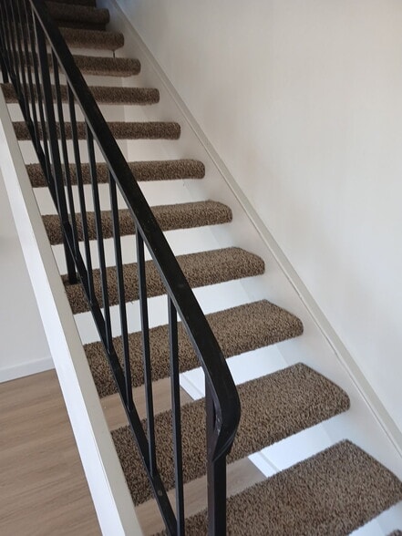 New carpet on stairs - 827 Water St