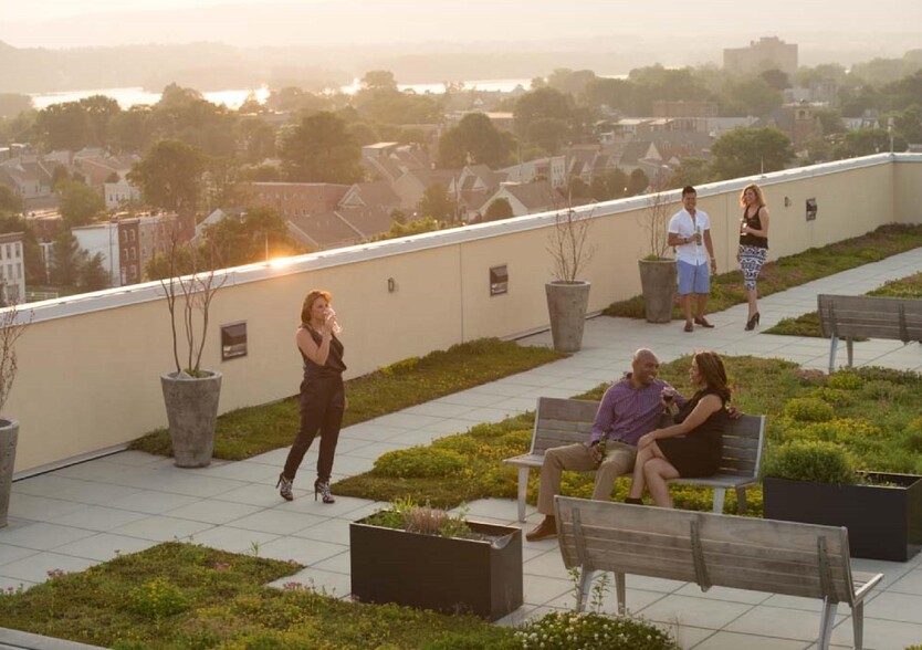 The rooftop garden is an urban oasis - The 1500 Condominium