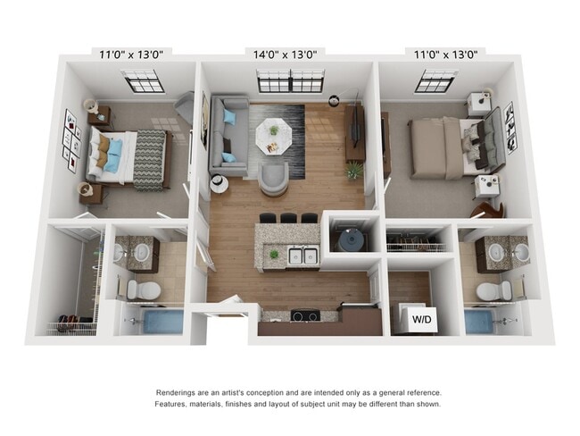 2 Bed 2 Bath - Dill Building