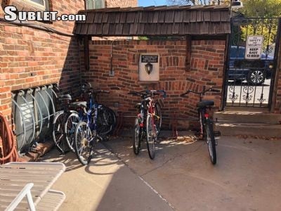 Bike rack in the yard - 1260 York St