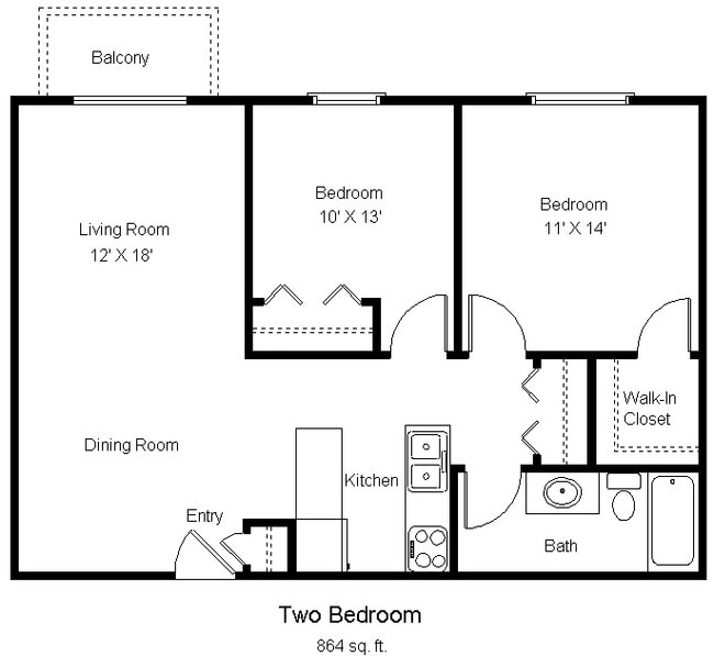 Floorplan - Woodland Park Apartments