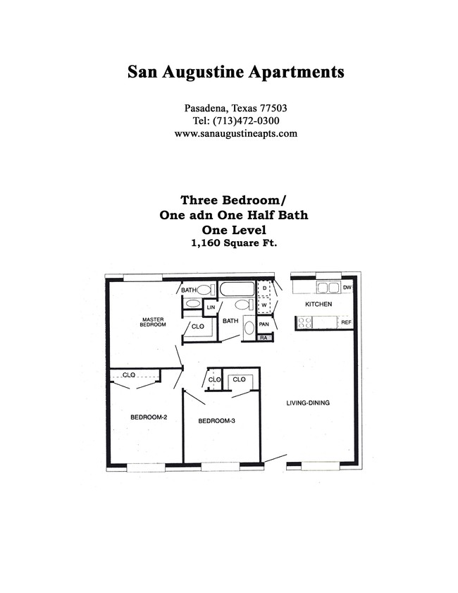 Floorplan - San Augustine Apartments & Townhomes