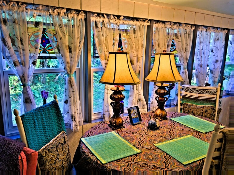 Dinning table on 3 season porch - 111 Causeway Rd