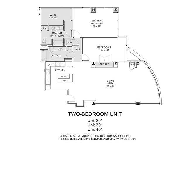 Two-Bedroom Unit - The 1500 Condominium