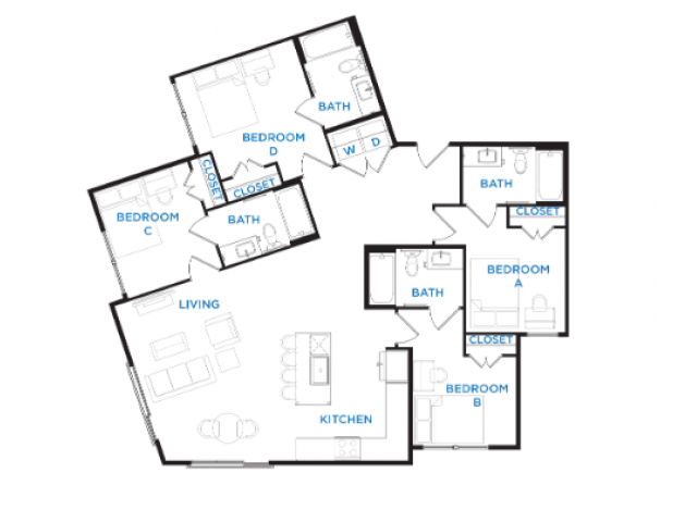 D3 1460sq - Berkeley House | Student Housing