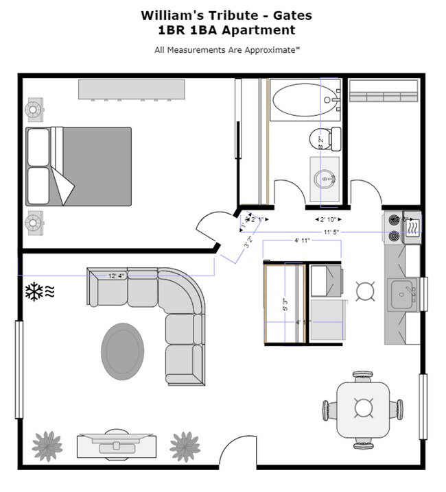 Floorplan - William's Tribute Apartments