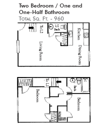 2 Bed/1.5 Bath - Hillsdale Village