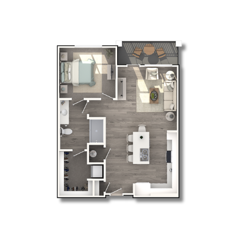 1D - 765 SQ.FT - Flats at East Atlanta