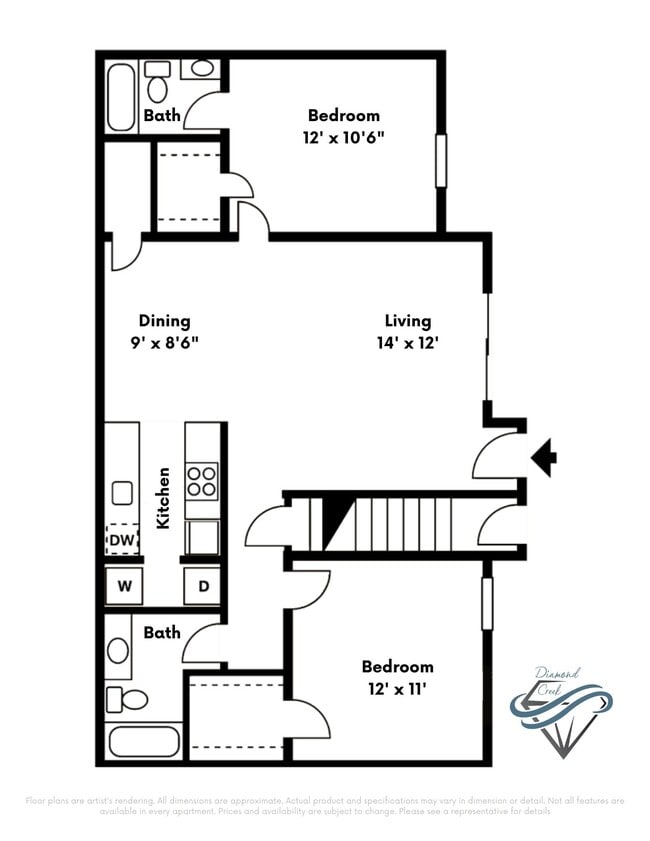 Floorplan - Diamond Creek Apartments