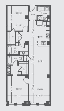 2BR/2BA - City Federal Condominium