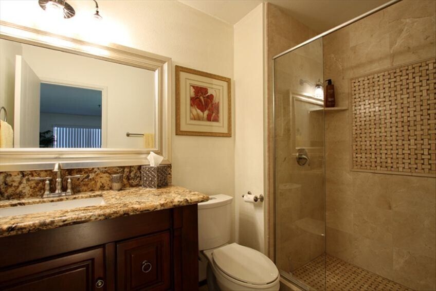 Upgraded Walk-in shower. Master - 43376 Cook St