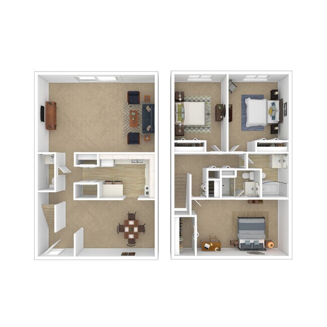 3 Beds | 2.5 Baths | 1,500 sq ft - Chateau De Ville