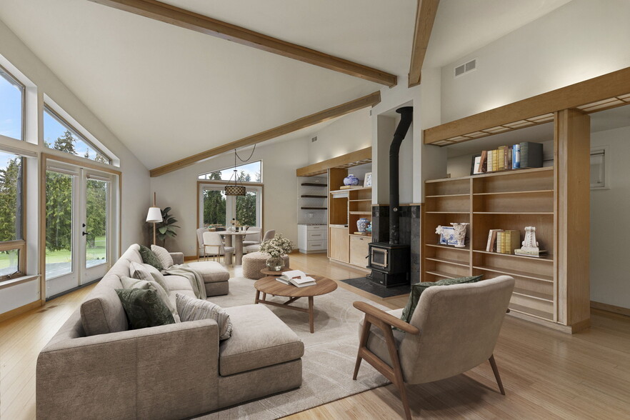 Dining / Living room virtually staged. - 1123 Cherry Ave NE