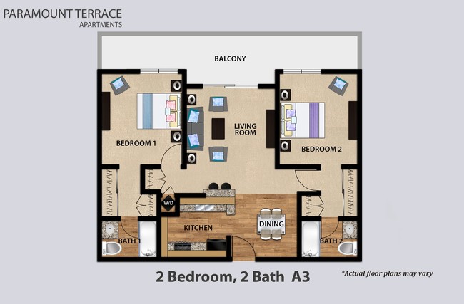 Floorplan - Paramount Terrace Apartments