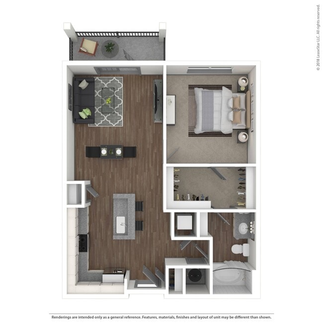 One bedroom apartment in Charlotte, North Carolina. - Lantower Waverly
