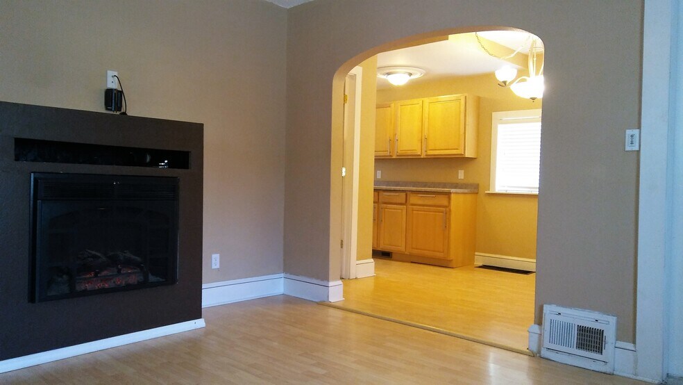 view of living room and dining room - 114 Walnut Street