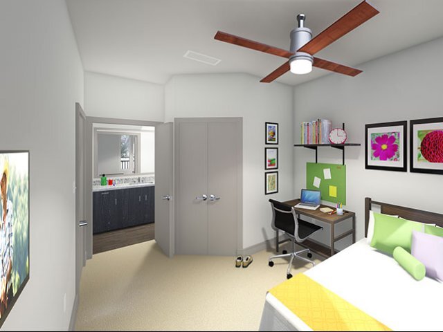 Student-style bedroom - Northside Apartments