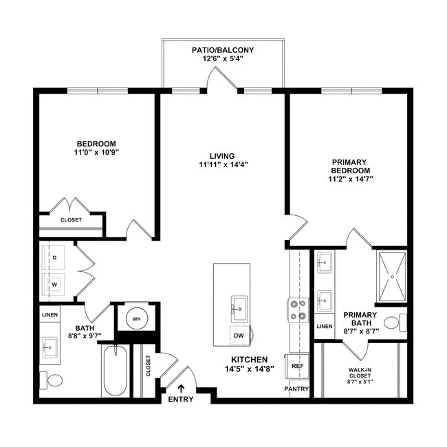 Floorplan - Evren Apartments of Lees Summit