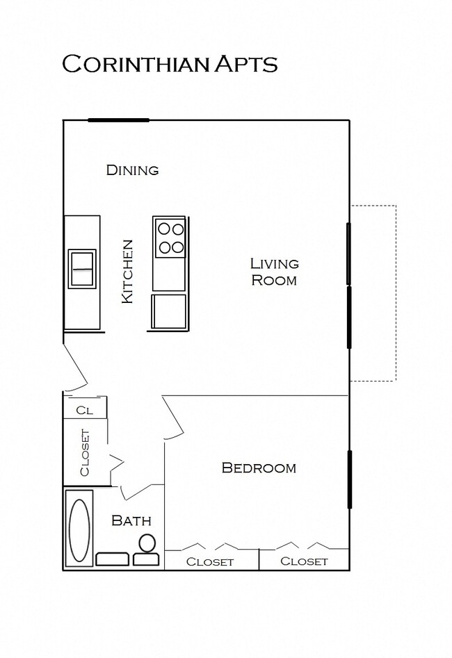 Floorplan - Corinthian Apartments