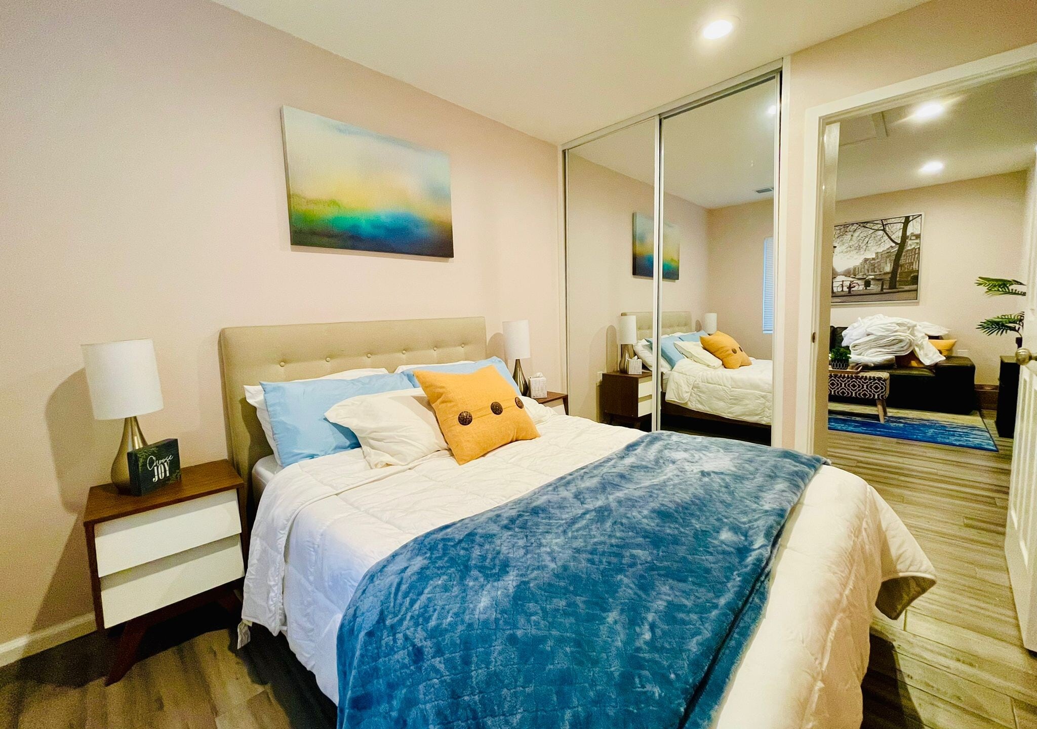 Master bedroom with full size bed - 1051 Columbus Dr