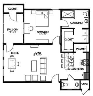 Floorplan - The Heights at Fairway Flats