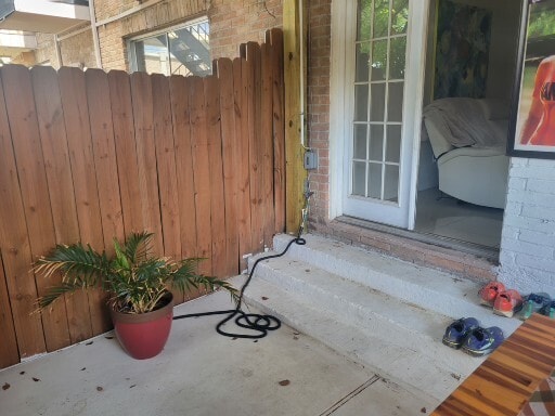 Rear Entry From Private Covered Parking Area - 376 N Post Oak Ln