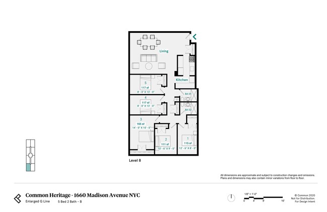 5 Bed 2 Bath - B - The Heritage by Common