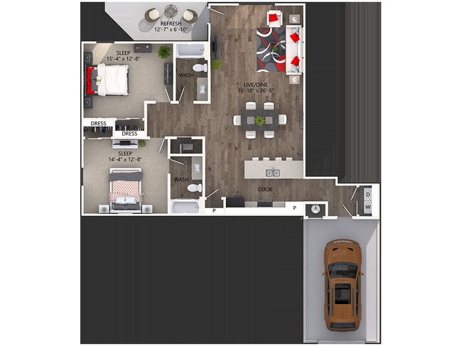 Floorplan - Reatta Ranch Apartments