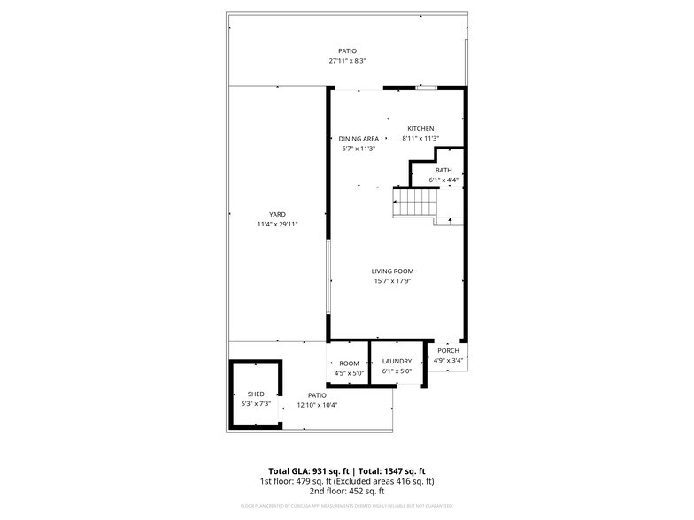 First Floor Layout - 4311 Eagle Rock Blvd