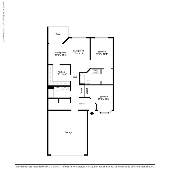 Floorplan - Oaks Lincoln Townhomes