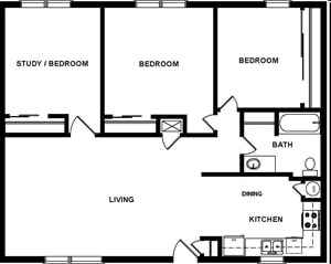 Floorplan - Quail Court Apartments