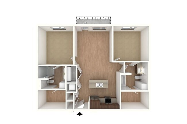 Eclipse 2x2 999-unfurnished - Northside Apartments