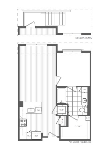 A3a, 1 Bed / 1 Bath - The Overlook at Walnut Creek